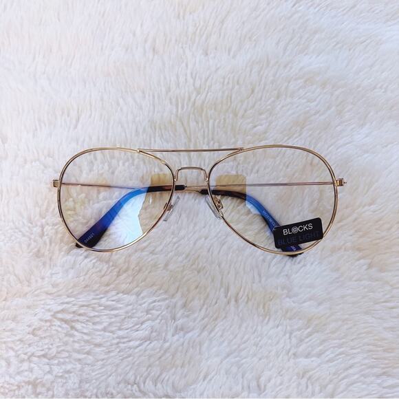 Noelle Gold Blue Light Glasses - Picture 6 of 12